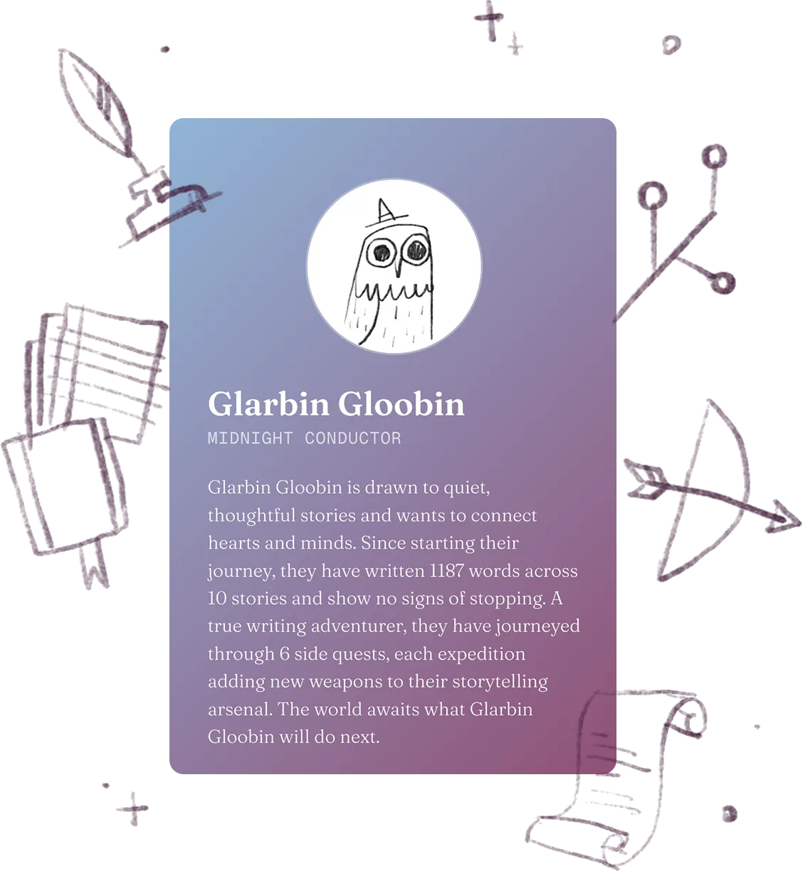 Author Bio, Writing Powers, and Library